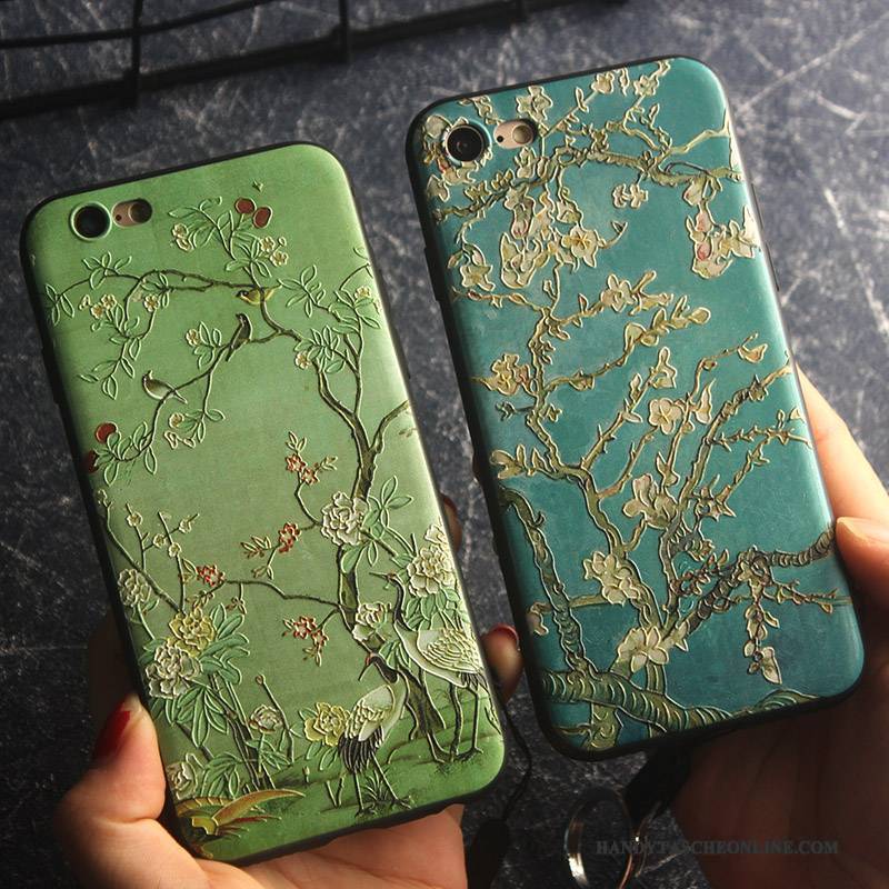Hülle iPhone 7 Plus Taschen Hängende Verzierungen Anti-sturz, Case iPhone 7 Plus Schutz Handyhüllen Grün
