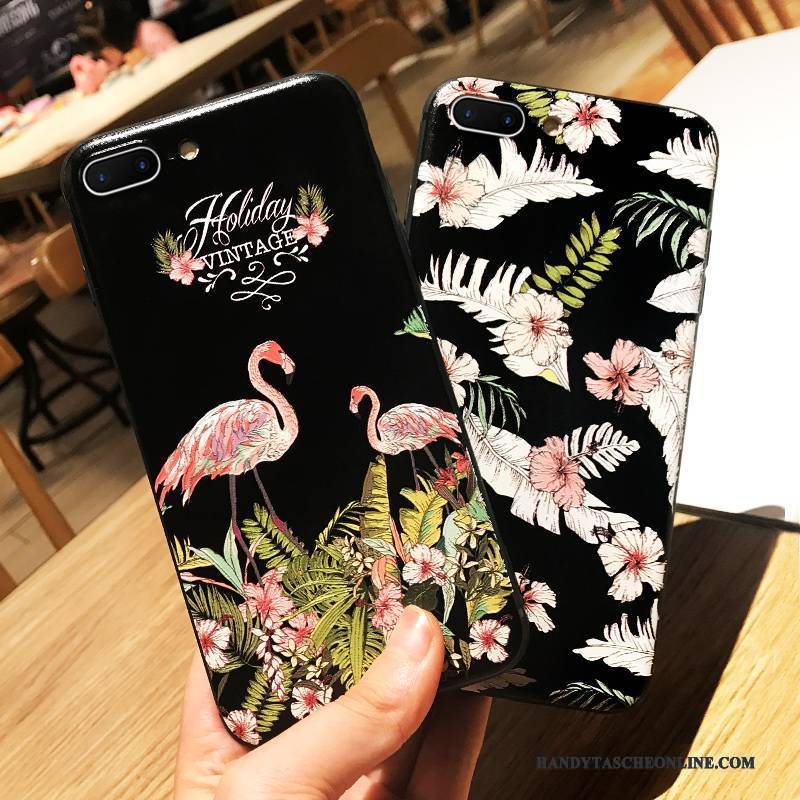 Hülle iPhone 7 Plus Taschen Hängende Verzierungen Trend, Case iPhone 7 Plus Prägung Grün Persönlichkeit