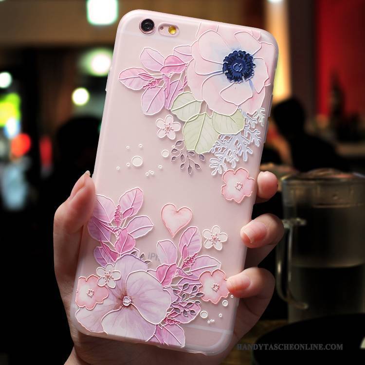 Hülle iPhone 7 Plus Taschen Rosa Elegant, Case iPhone 7 Plus Silikon Nubuck Handyhüllen