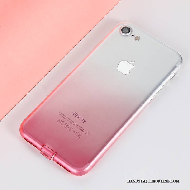 Hülle iPhone 7 Plus Weiche Gelb Grün, Case iPhone 7 Plus Kreativ Rot Transparent
