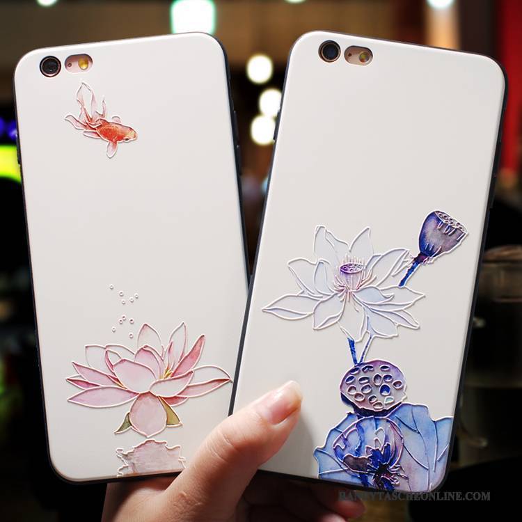 Hülle iPhone 7 Plus Weiche Weiß Hängende Verzierungen, Case iPhone 7 Plus Taschen Chinesische Art Anti-sturz