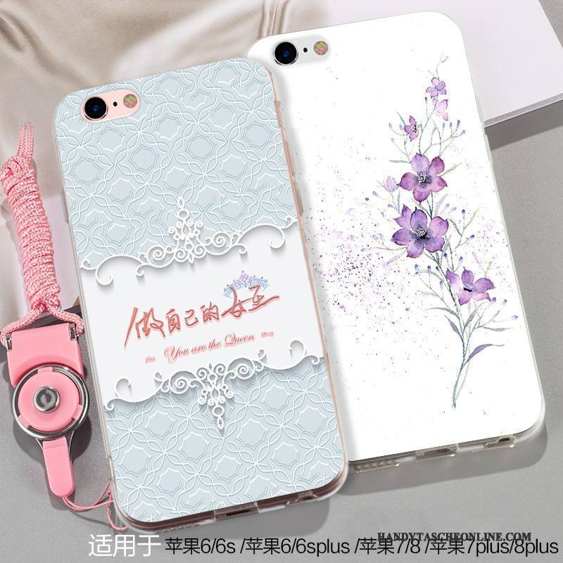 Hülle iPhone 7 Silikon Persönlichkeit Handyhüllen, Case iPhone 7 Schutz Hellblau