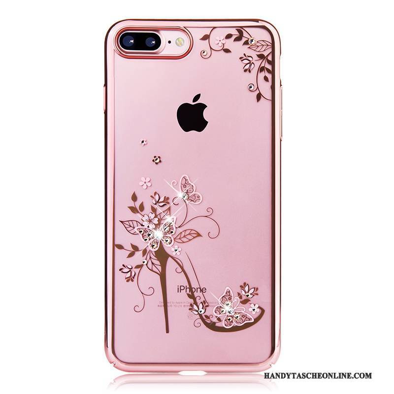 Hülle iPhone 7 Strass Transparent Handyhüllen, Case iPhone 7 Luxus Neu Gold