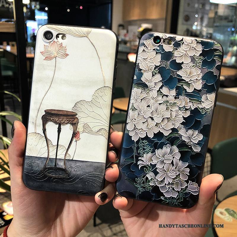 Hülle iPhone 7 Taschen Anti-sturz Handyhüllen, Case iPhone 7 Schutz Hängende Verzierungen Blau