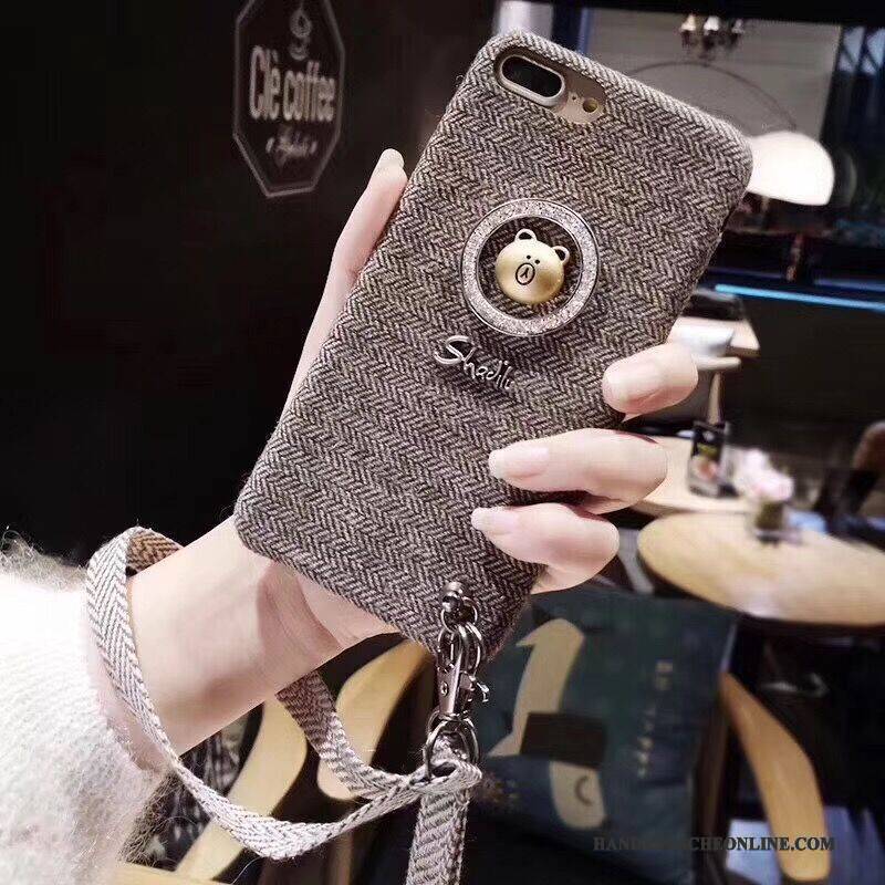 Hülle iPhone 8 Hängende Verzierungen Persönlichkeit, Case iPhone 8 Trendmarke Grau