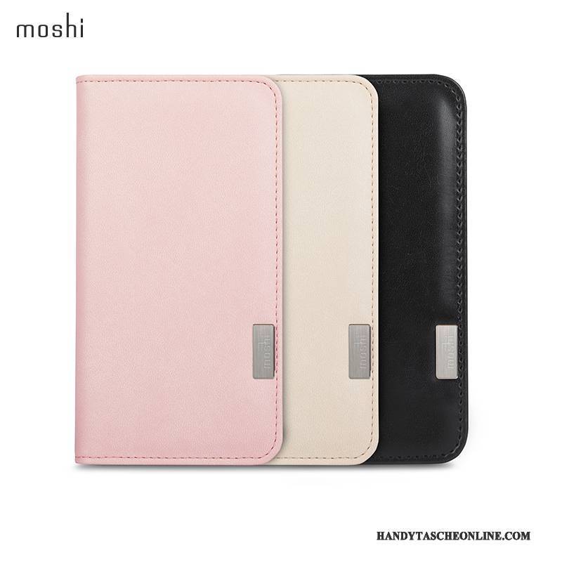 Hülle iPhone 8 Lederhülle Elegant Rosa, Case iPhone 8 Folio Handyhüllen