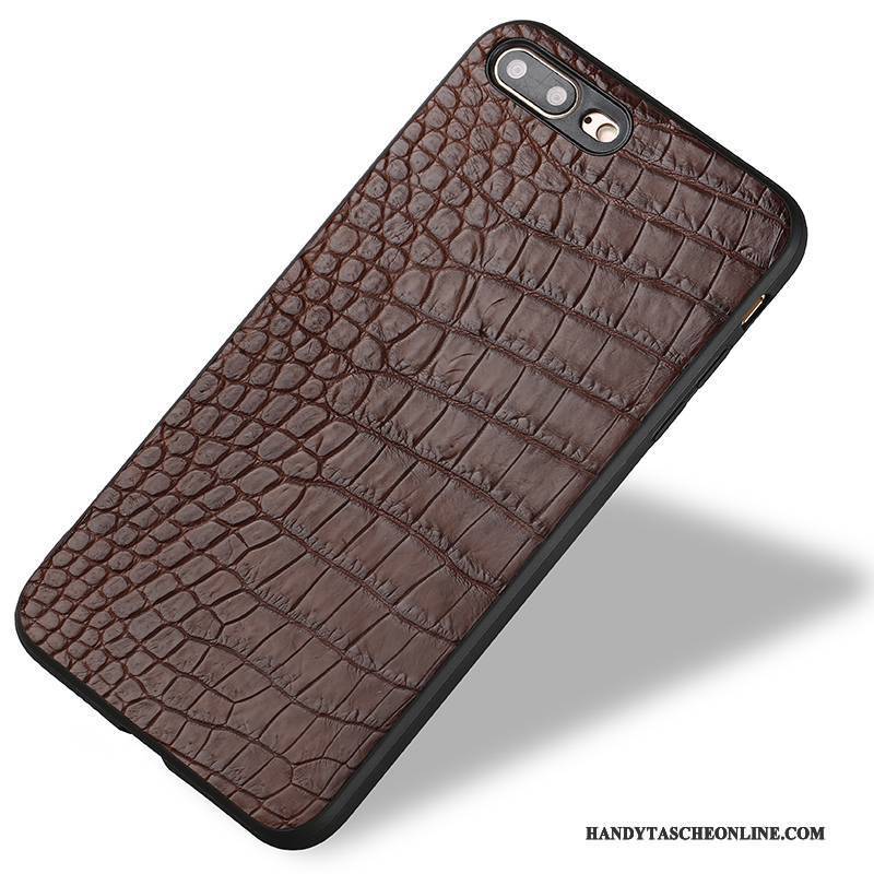 Hülle iPhone 8 Luxus Handyhüllen Neu, Case iPhone 8 Leder Braun Elegant