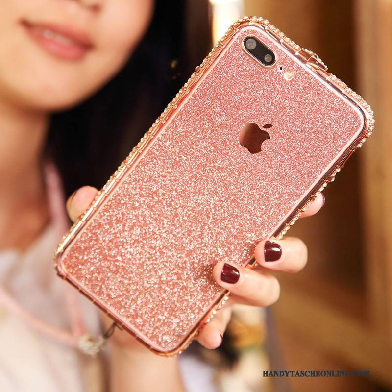 Hülle iPhone 8 Metall Neu Handyhüllen, Case iPhone 8 Strass Anti-sturz Grenze
