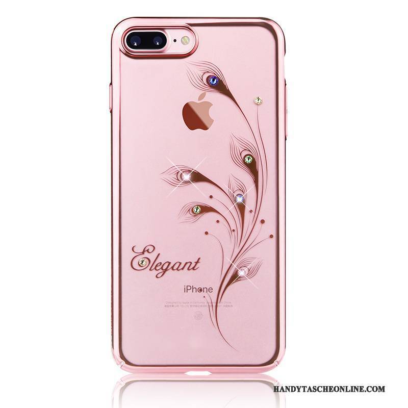 Hülle iPhone 8 Plus Strass Handyhüllen Trend, Case iPhone 8 Plus Luxus Neu Rosa