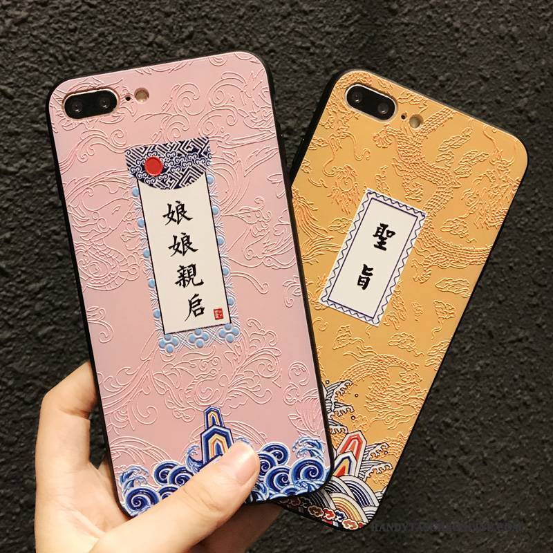 Hülle iPhone 8 Plus Taschen Gelb Liebhaber, Case iPhone 8 Plus Kreativ Persönlichkeit Handyhüllen