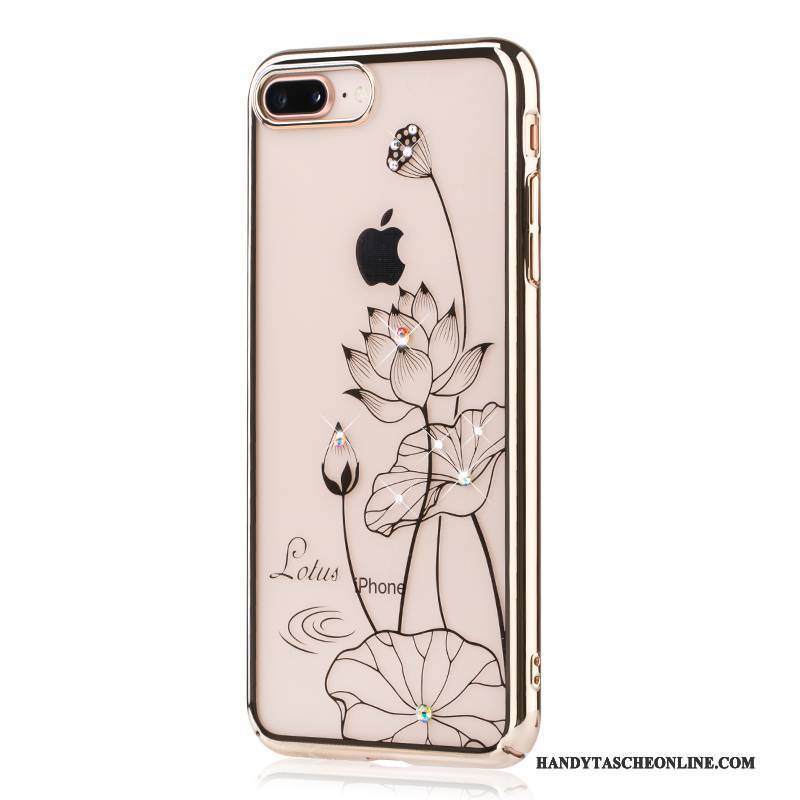 Hülle iPhone 8 Plus Taschen Handyhüllen Trendmarke, Case iPhone 8 Plus Luxus Gold Anti-sturz