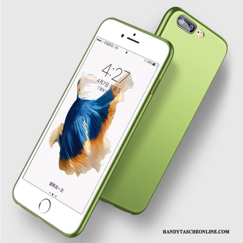 Hülle iPhone 8 Plus Weiche Nubuck Handyhüllen, Case iPhone 8 Plus Silikon Grün Neu