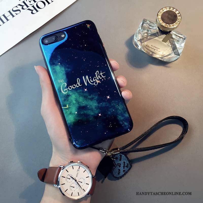 Hülle iPhone 8 Plus Weiche Persönlichkeit Konstellation, Case iPhone 8 Plus Silikon Blau Anti-sturz