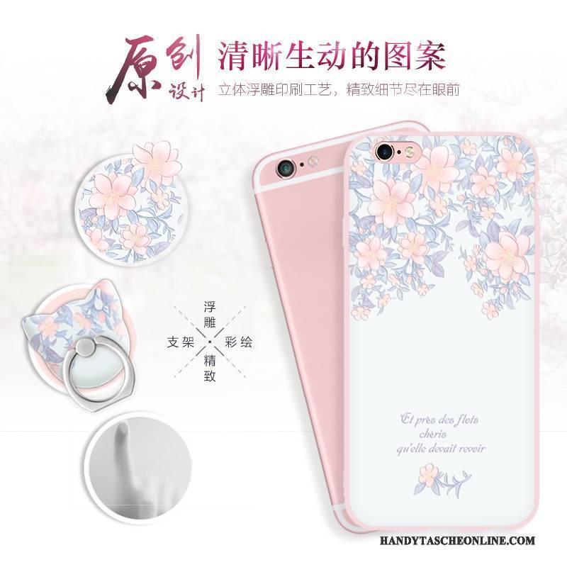 Hülle iPhone 8 Plus Weiche Rosa Reichtum, Case iPhone 8 Plus Silikon Trend Hängende Verzierungen