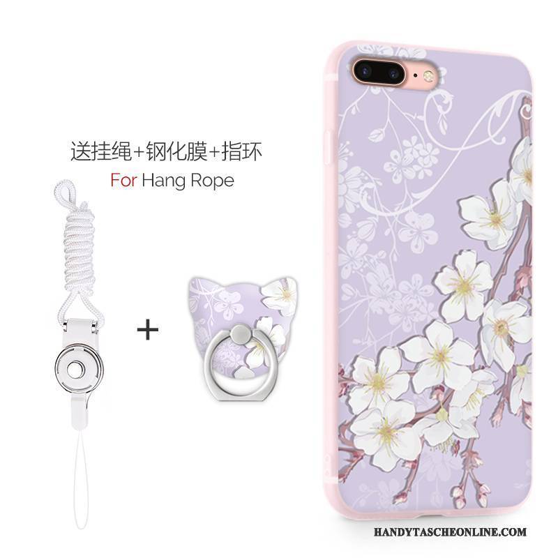 Hülle iPhone 8 Taschen Dünne Anti-sturz, Case iPhone 8 Weiche Handyhüllen Lila