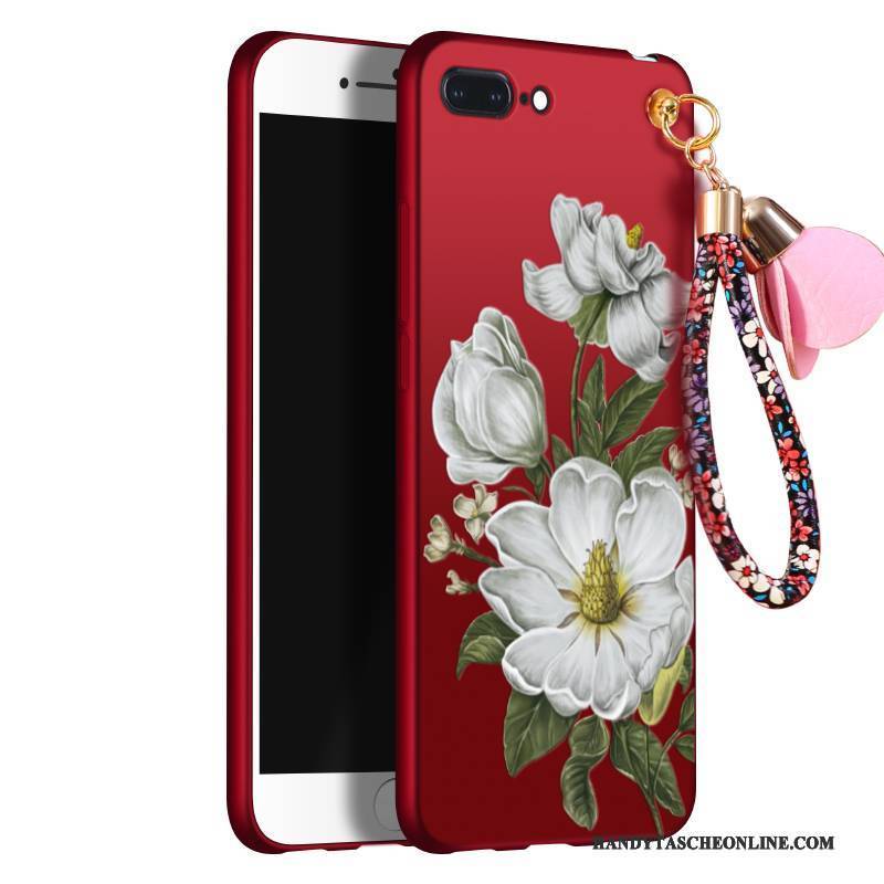 Hülle iPhone 8 Taschen Trendmarke Handyhüllen, Case iPhone 8 Silikon Rot Neu