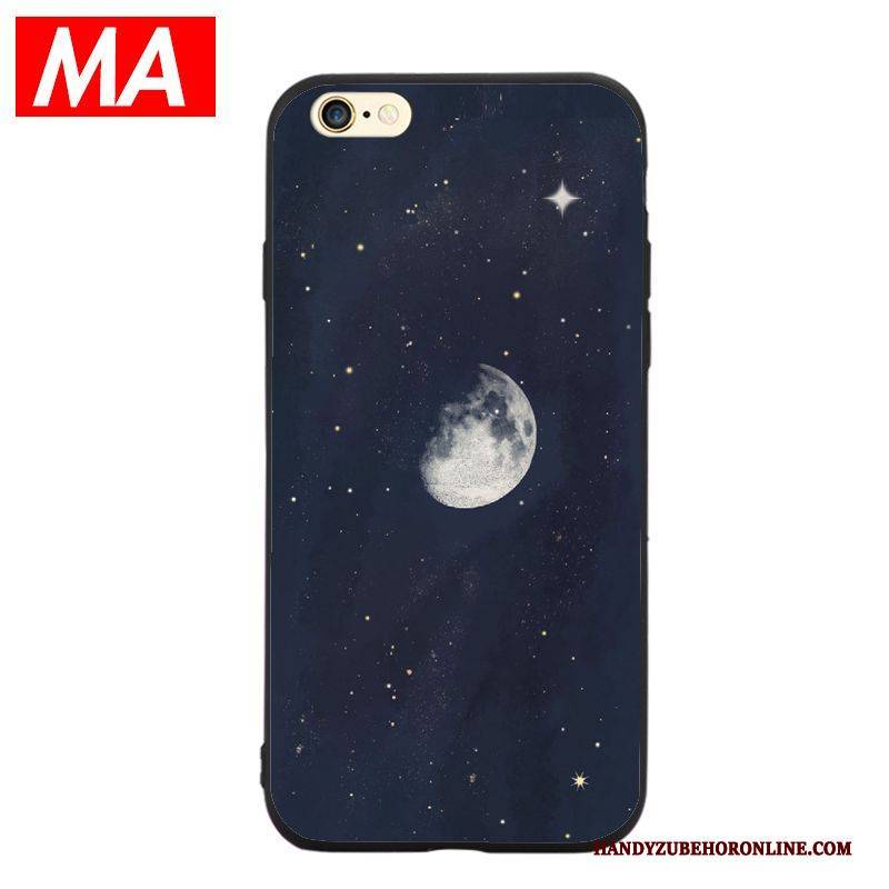Hülle iPhone Se 2020 Kreativ Glänzend Schwarz, Case iPhone Se 2020 Silikon Monat Trend