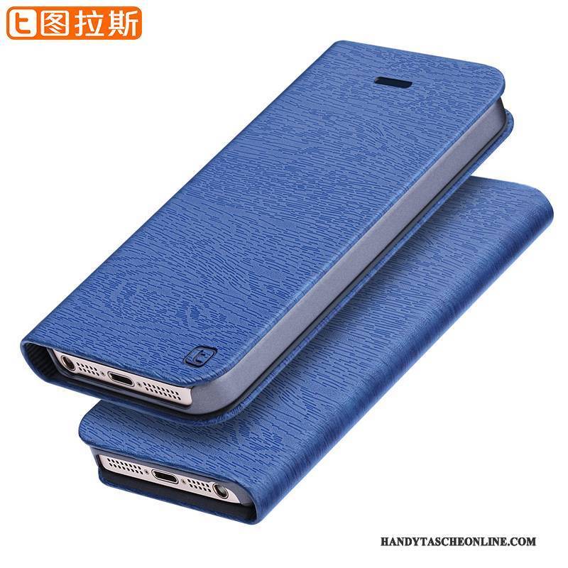 Hülle iPhone Se Taschen Einfach Blau, Case iPhone Se Schutz Handyhüllen Muster