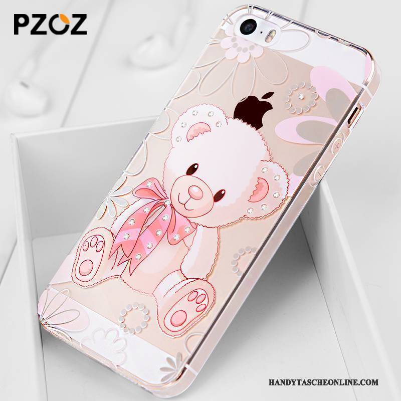 Hülle iPhone Se Taschen Rosa Super Süß, Case iPhone Se Karikatur Einfach Trend