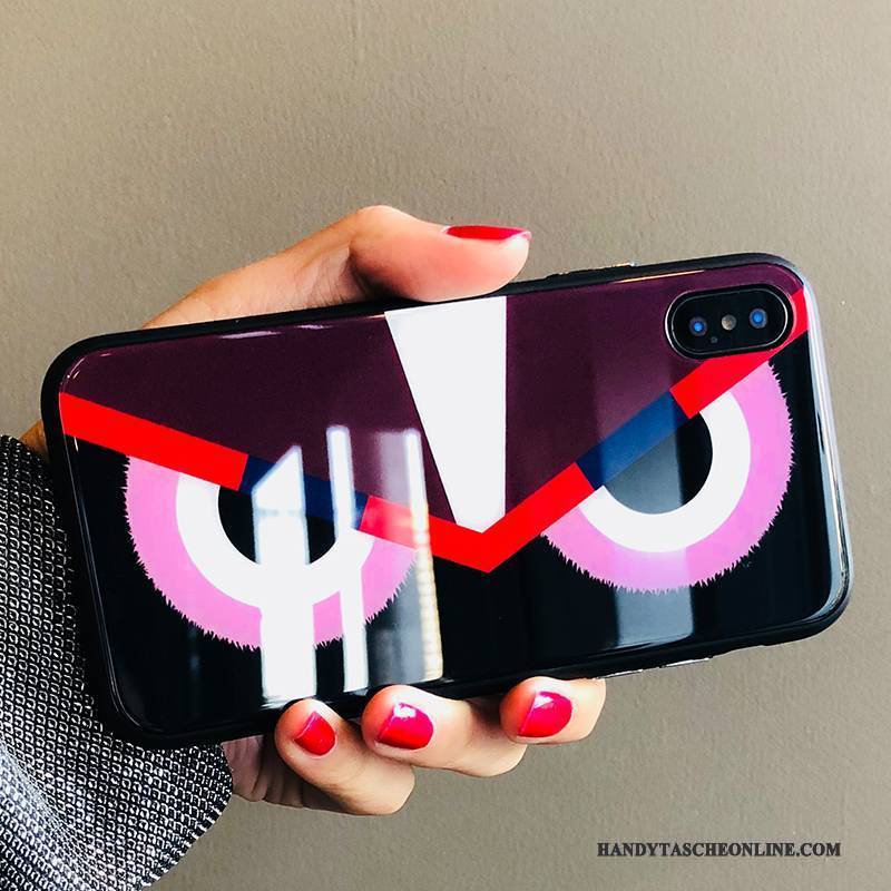 Hülle iPhone X Farbe Stern Liebhaber, Case iPhone X Glas Trendmarke