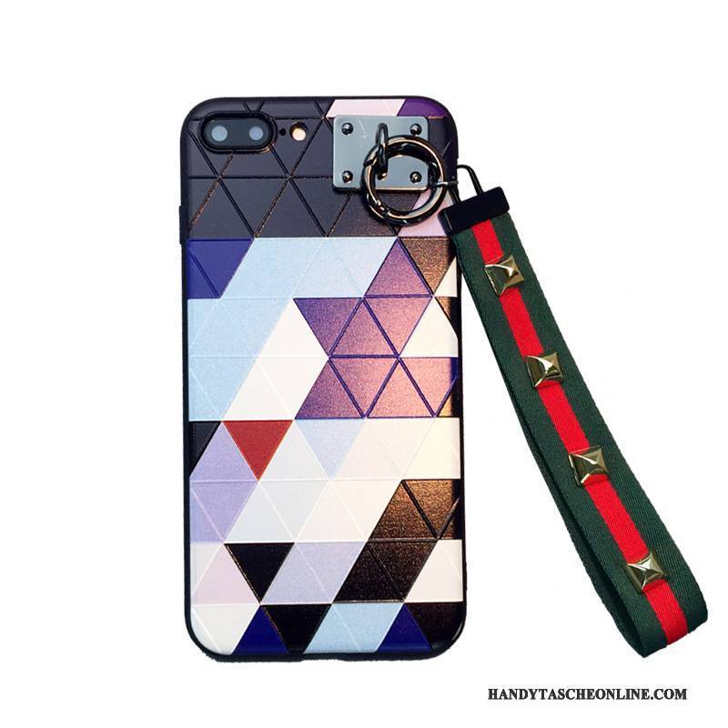 Hülle iPhone X Farbe Trend Diamantform, Case iPhone X Prägung Einfach Liebhaber