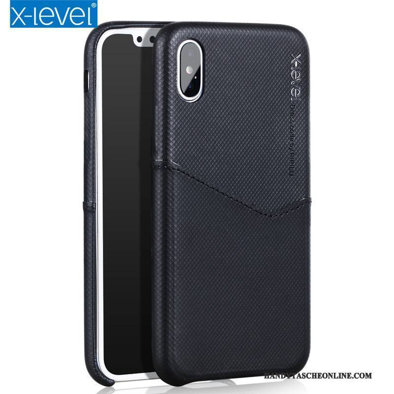 Hülle iPhone X Kreativ Anti-sturz Handyhüllen, Case iPhone X Schutz Schlank Schwarz