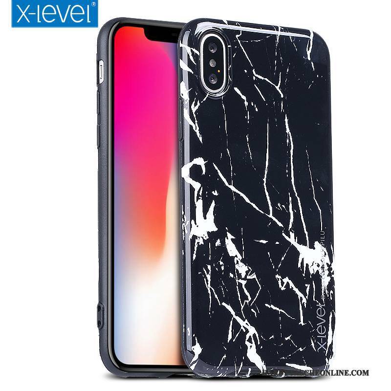 Hülle iPhone X Kreativ Schwarz Anti-sturz, Case iPhone X Schutz Handyhüllen Persönlichkeit