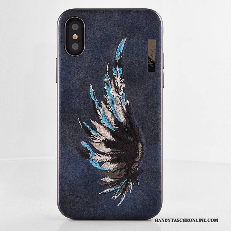 Hülle iPhone X Liebhaber Trend, Case iPhone X Handyhüllen Blau