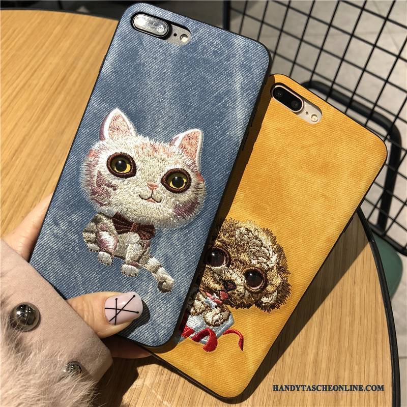 Hülle iPhone X Schutz Stickerei Kuh, Case iPhone X Taschen Nette Grau
