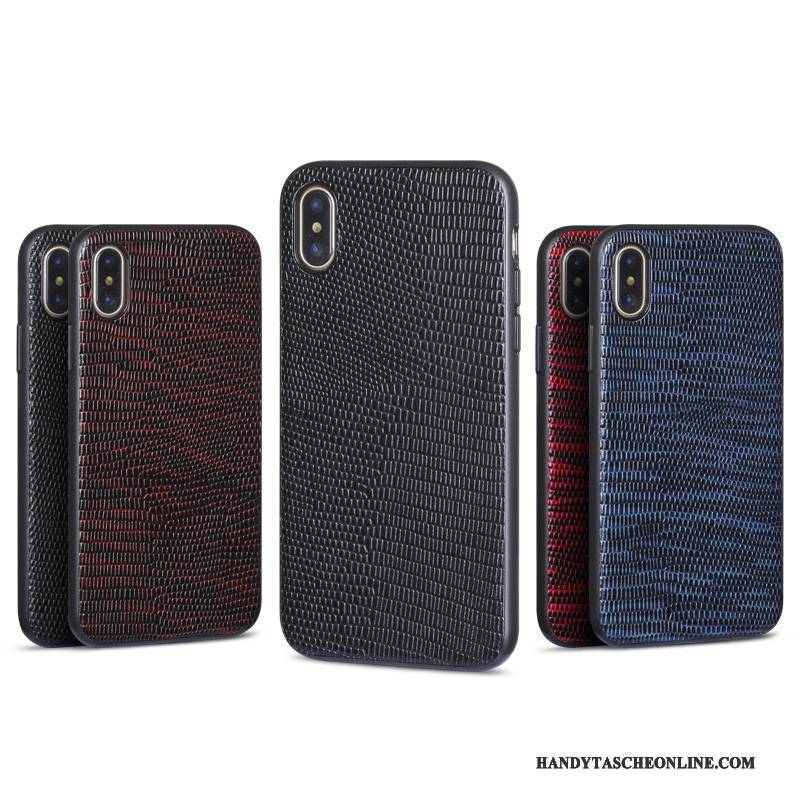Hülle iPhone X Taschen Trendmarke Handyhüllen, Case iPhone X Lederhülle Stern Anti-sturz