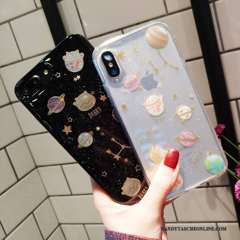 Hülle iPhone X Weiche Sternenhimmel Handyhüllen, Case iPhone X Silikon Pulver Persönlichkeit