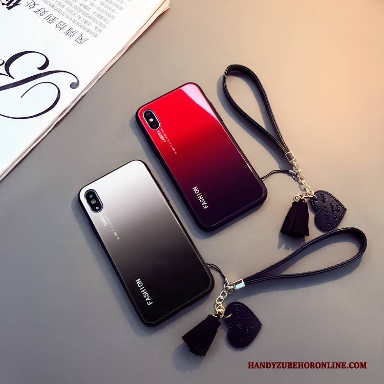 Hülle iPhone Xs Glas Handyhüllen, Case iPhone Xs Trend Grau