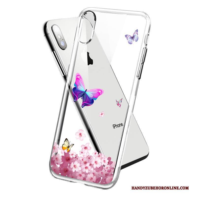 Hülle iPhone Xs Max Kreativ Trendmarke Glas, Case iPhone Xs Max Persönlichkeit Transparent