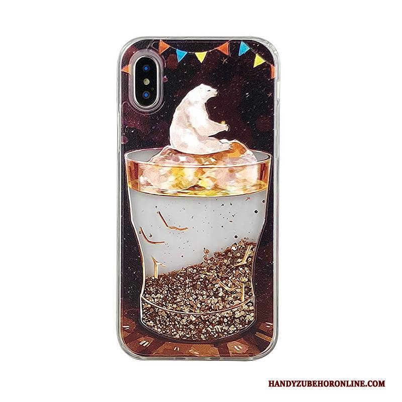Hülle iPhone Xs Max Mode Anti-sturz Treibsand, Case iPhone Xs Max Karikatur Trend Einfach