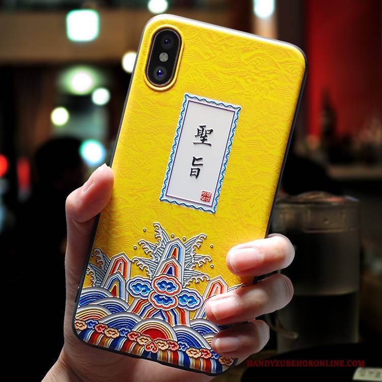 Hülle iPhone Xs Max Schutz Handyhüllen Nubuck, Case iPhone Xs Max Taschen Liebhaber Netto Rot