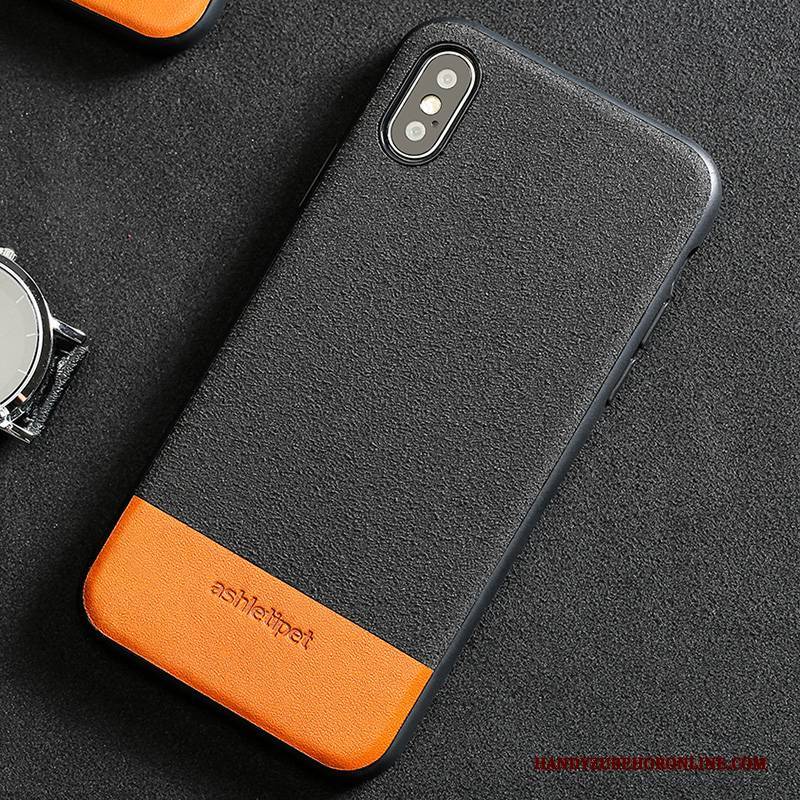 Hülle iPhone Xs Max Schutz Trendmarke Anti-sturz, Case iPhone Xs Max Taschen Schwarz High-end