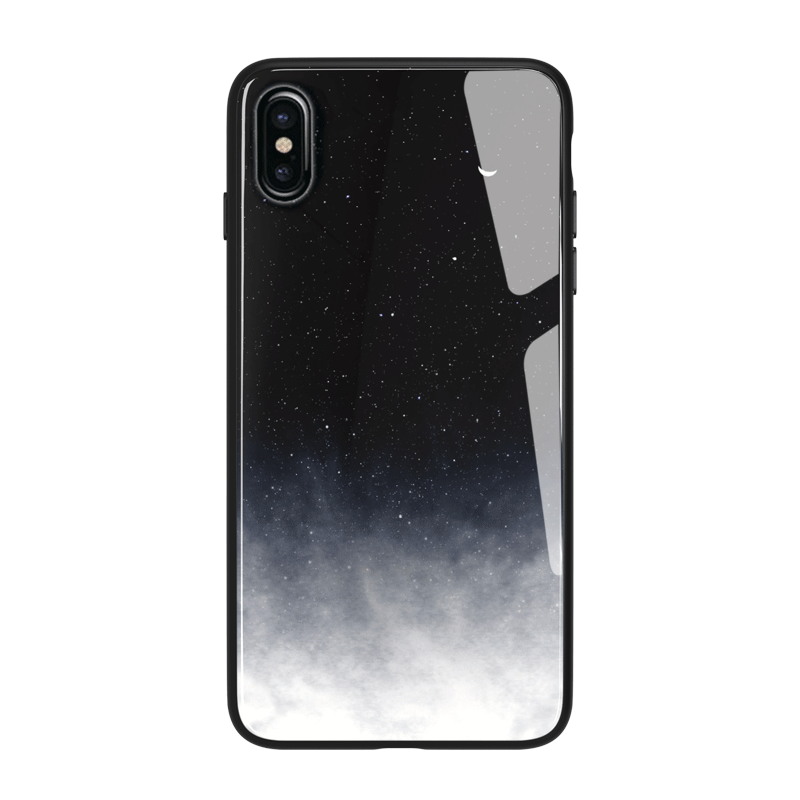 Hülle iPhone Xs Max Silikon Schwarz Trendmarke, Case iPhone Xs Max Schutz Licht Liebhaber