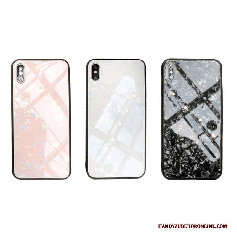 Hülle iPhone Xs Max Taschen Liebhaber Glas, Case iPhone Xs Max Schutz Netto Rot Handyhüllen