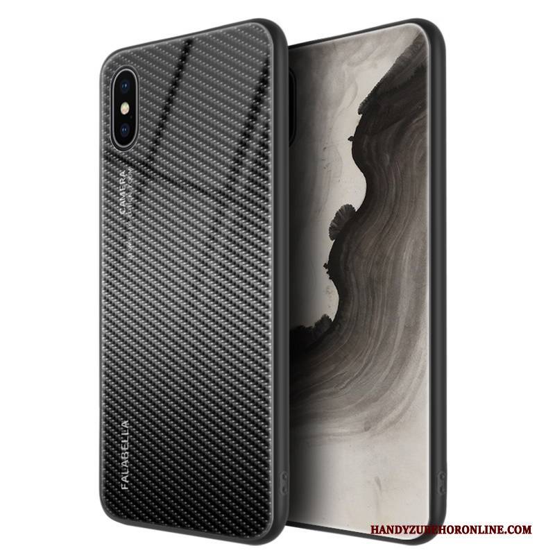 Hülle iPhone Xs Schutz Handyhüllen Glas, Case iPhone Xs Taschen Persönlichkeit Wind