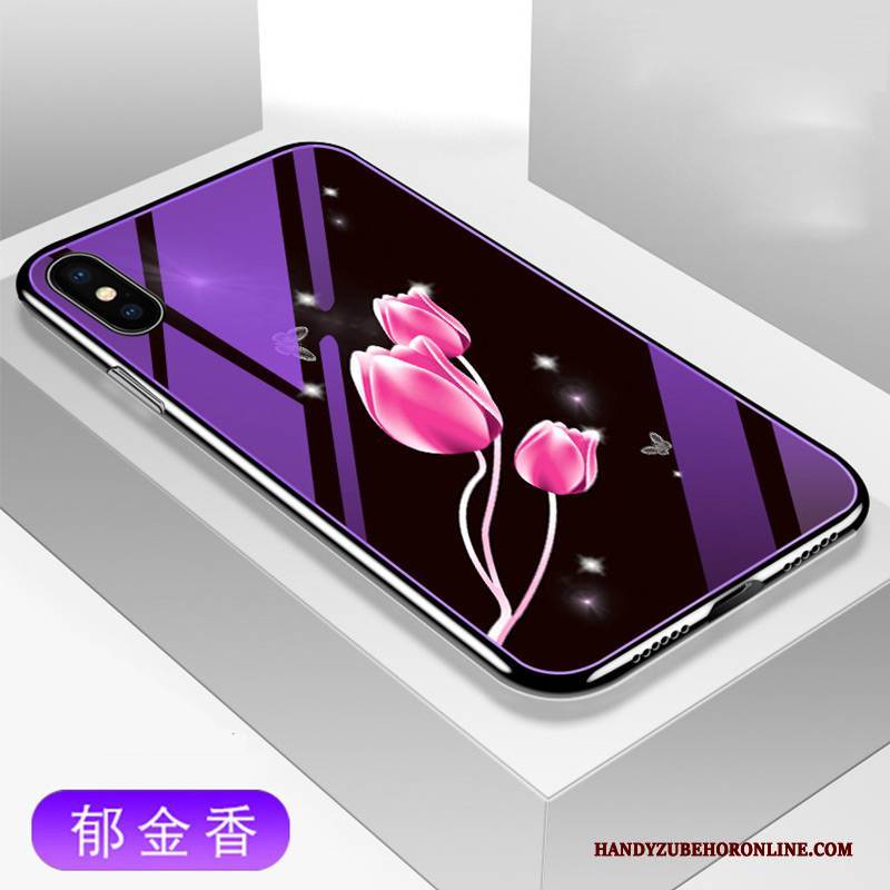 Hülle iPhone Xs Weiche Handyhüllen Anti-sturz, Case iPhone Xs Silikon Netto Rot Trendmarke