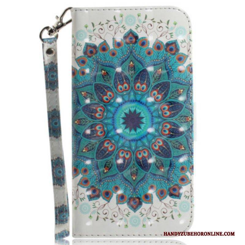 Lederhüllen Für Honor Magic 5 Lite Mit Kordel Riemchen-mandala