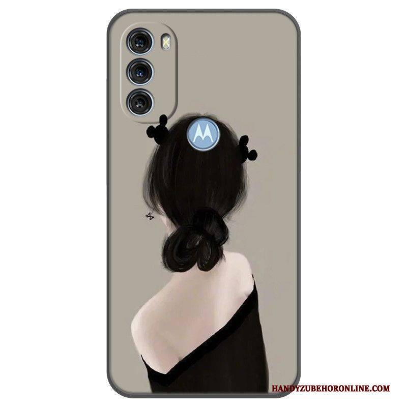 Lederhüllen Für Moto G71 5G Blauer Und Gelber Schmetterling