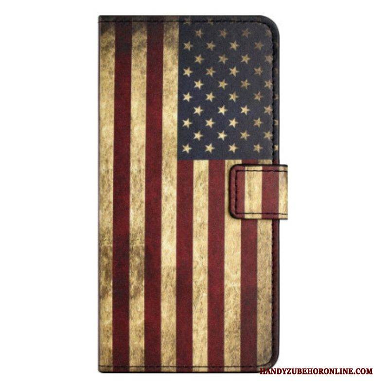 Lederhüllen Für OnePlus 10T 5G Vintage Amerikanische Flagge