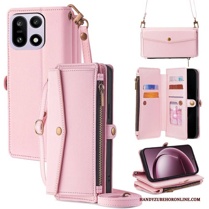 Lederhüllen Für Oneplus 15 Geldbörse Mit Schulterriemen Und Trageband