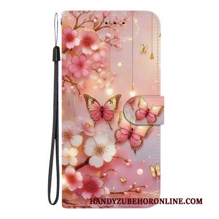 Lederhüllen Für Oneplus Nord 5 Schmetterlinge Und Rosen