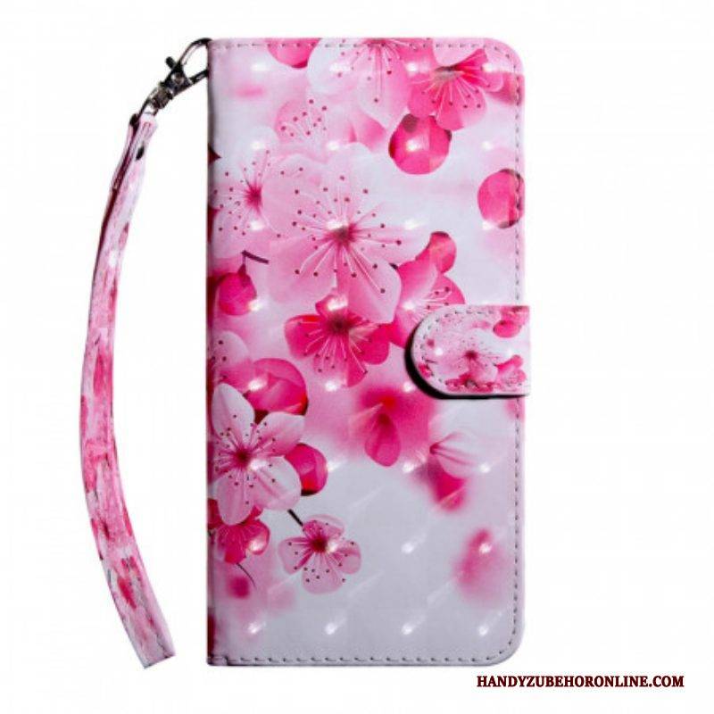 Lederhüllen Für Oppo A16 / A16s Pinke Blumen
