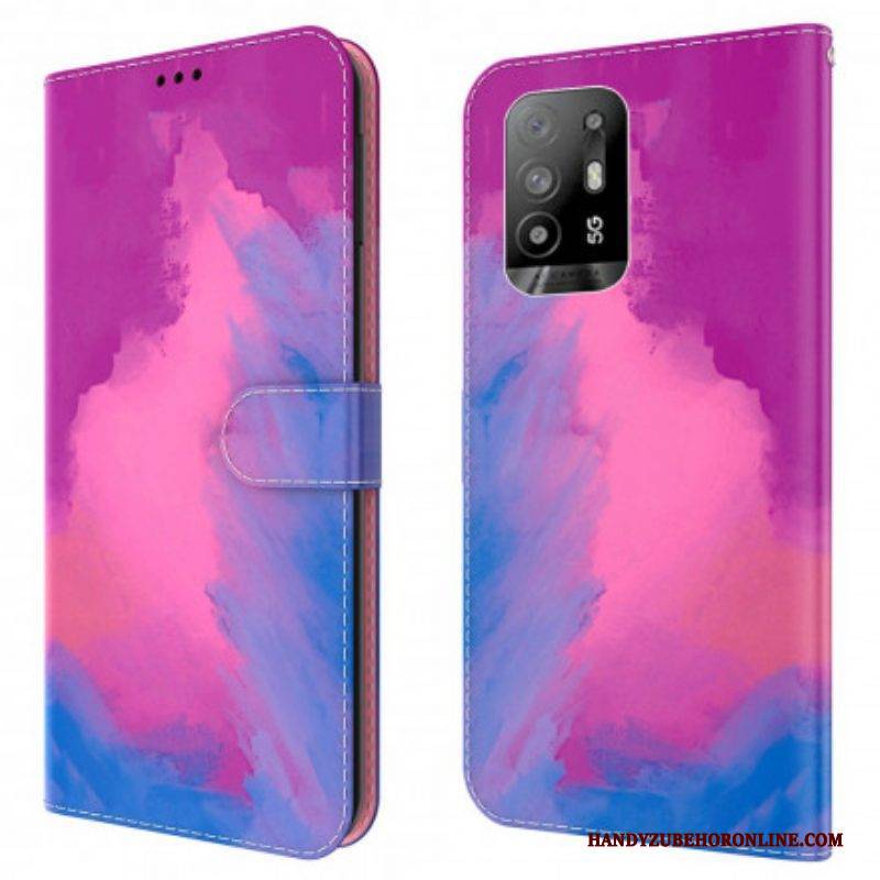 Lederhüllen Für Oppo A94 5G Aquarell