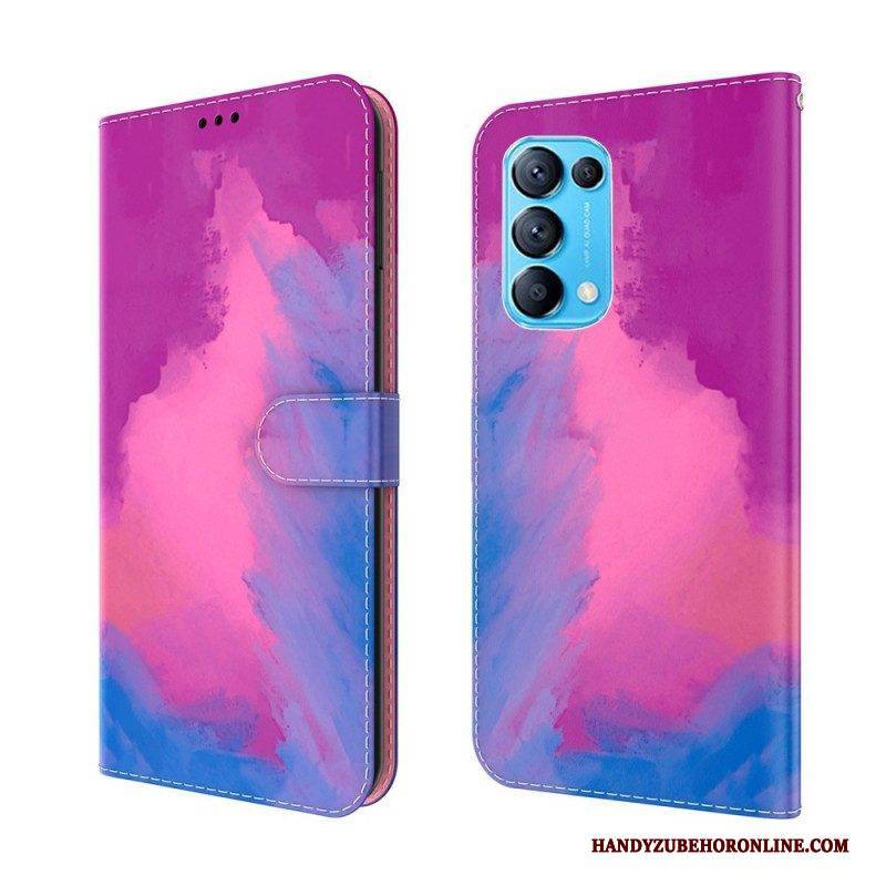 Lederhüllen Für Oppo Find X3 Lite Aquarell