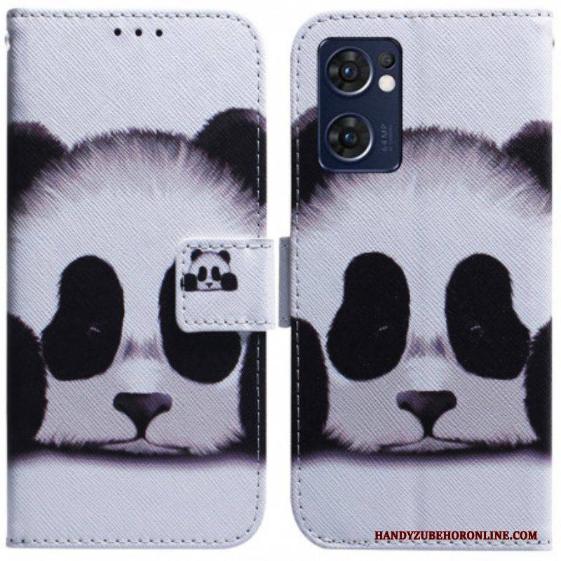 Lederhüllen Für Oppo Find X5 Lite Panda-gesicht