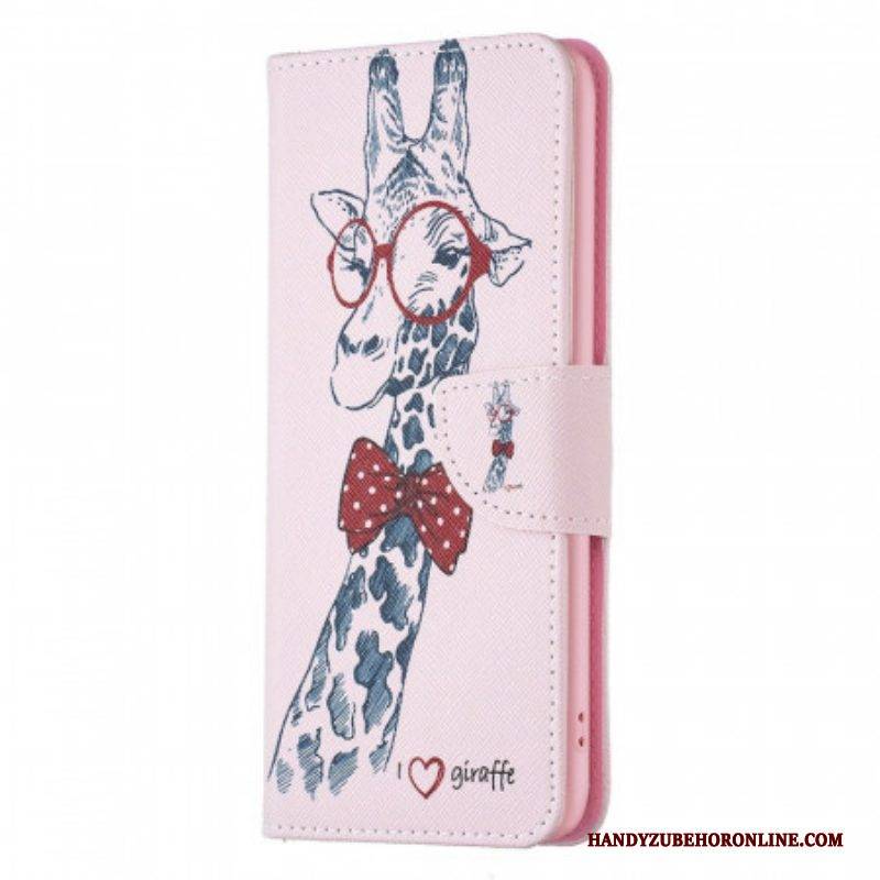 Lederhüllen Für Oppo Find X5 Pro Kluge Giraffe
